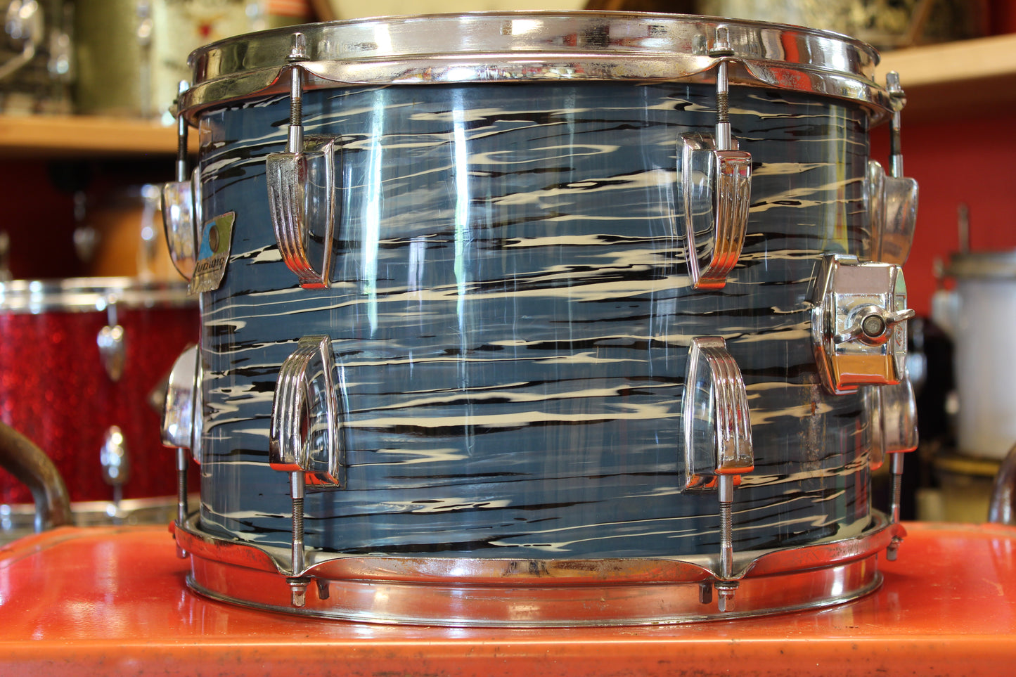1970's Ludwig Super Classic in Bowling Ball Blue Oyster 14x22 16x16 9x13
