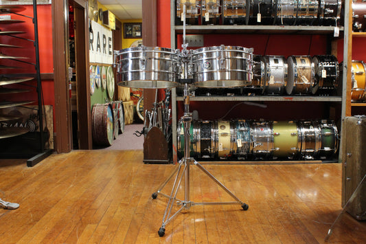 LP Signature Tito Puente 13" and 14" Timbales with Stand