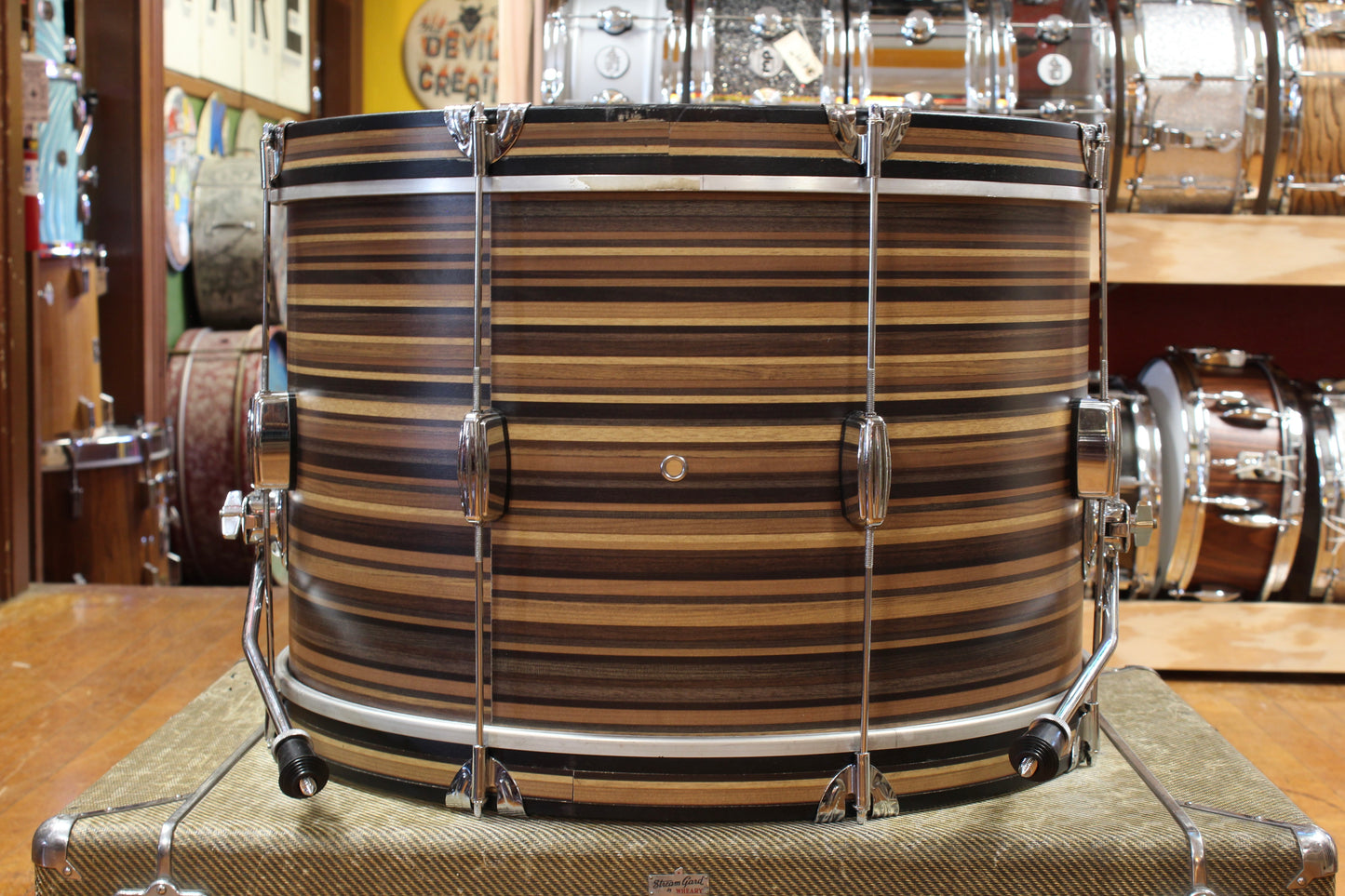 C&C Drum Company Player Date II Outfit in Brown Oyster 14x22 8x12 15x16