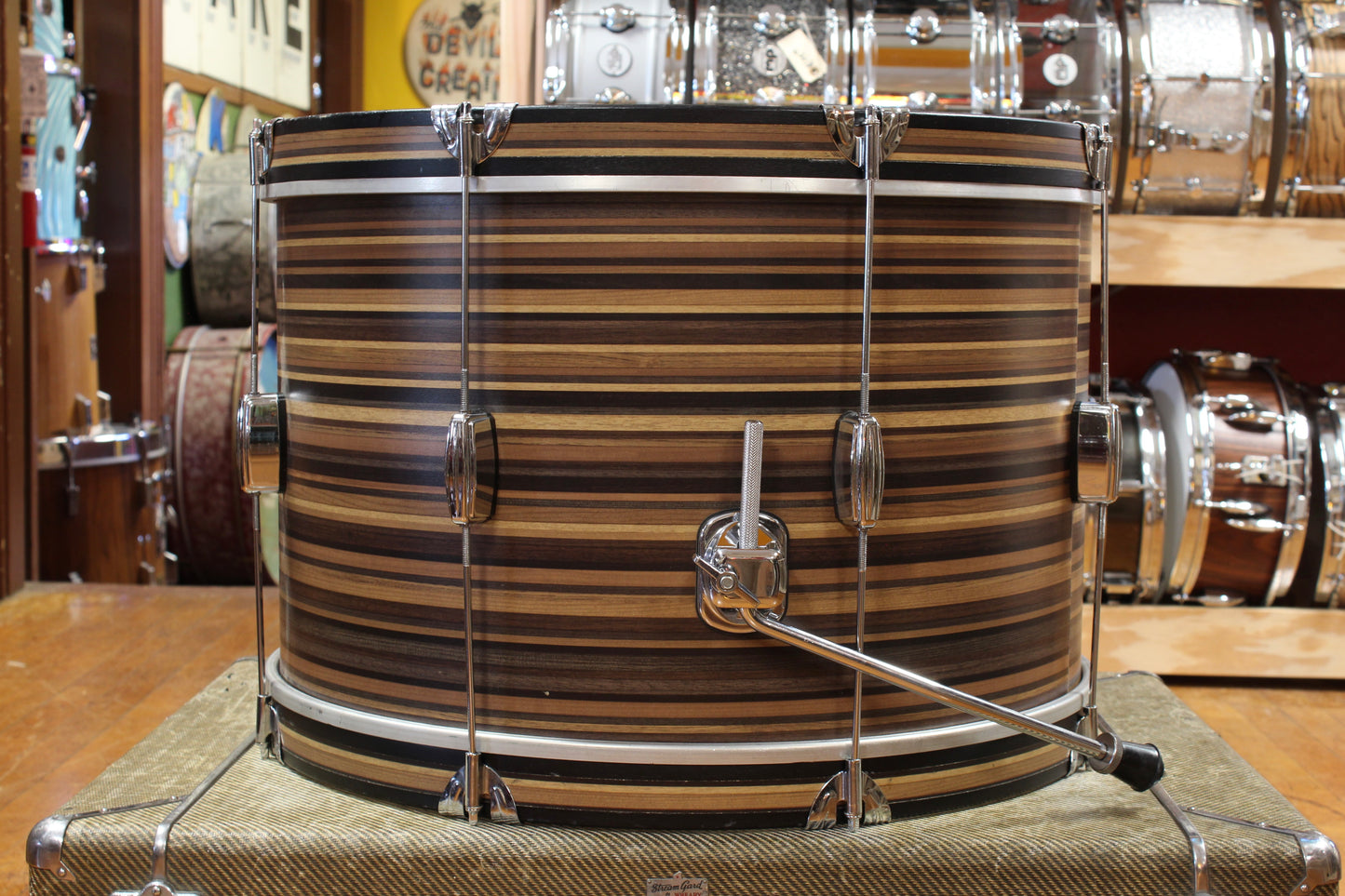 C&C Drum Company Player Date II Outfit in Brown Oyster 14x22 8x12 15x16