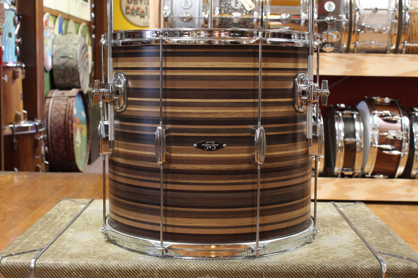 C&C Drum Company Player Date II Outfit in Brown Oyster 14x22 8x12 15x16