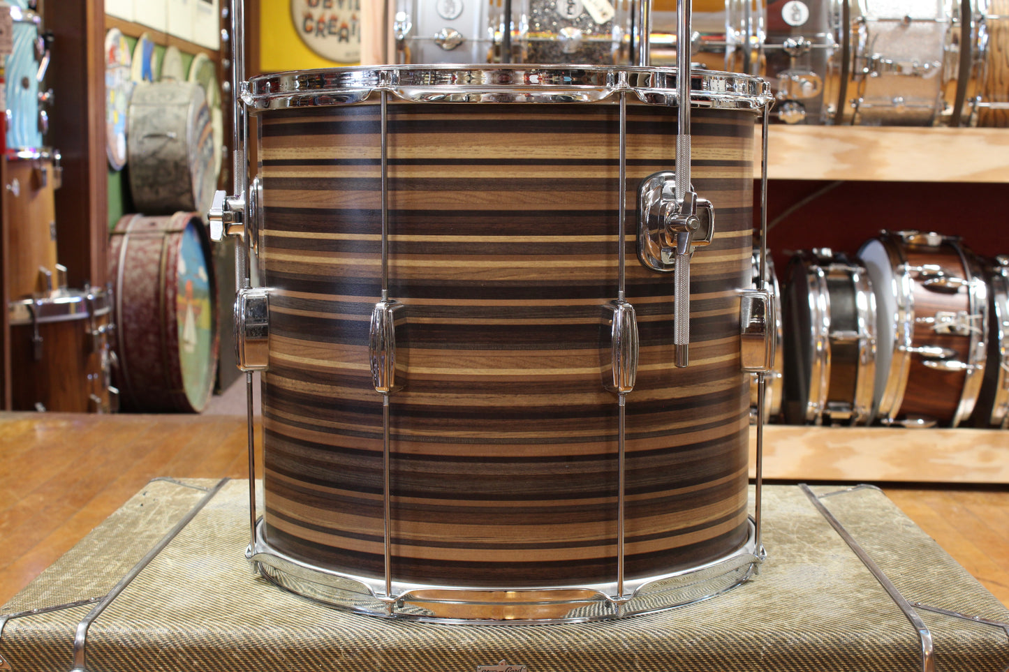 C&C Drum Company Player Date II Outfit in Brown Oyster 14x22 8x12 15x16