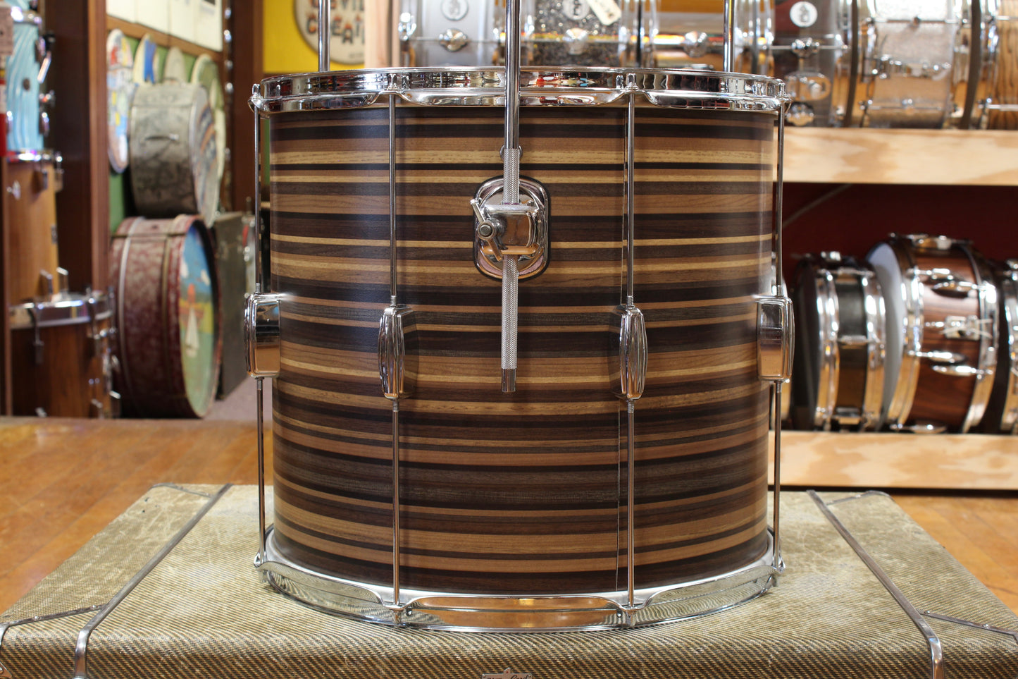 C&C Drum Company Player Date II Outfit in Brown Oyster 14x22 8x12 15x16