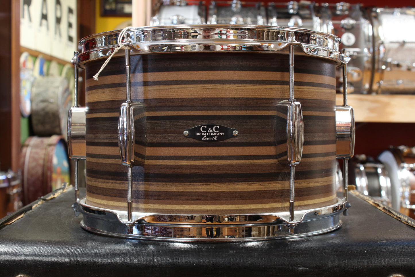 C&C Drum Company Player Date II Outfit in Brown Oyster 14x22 8x12 15x16