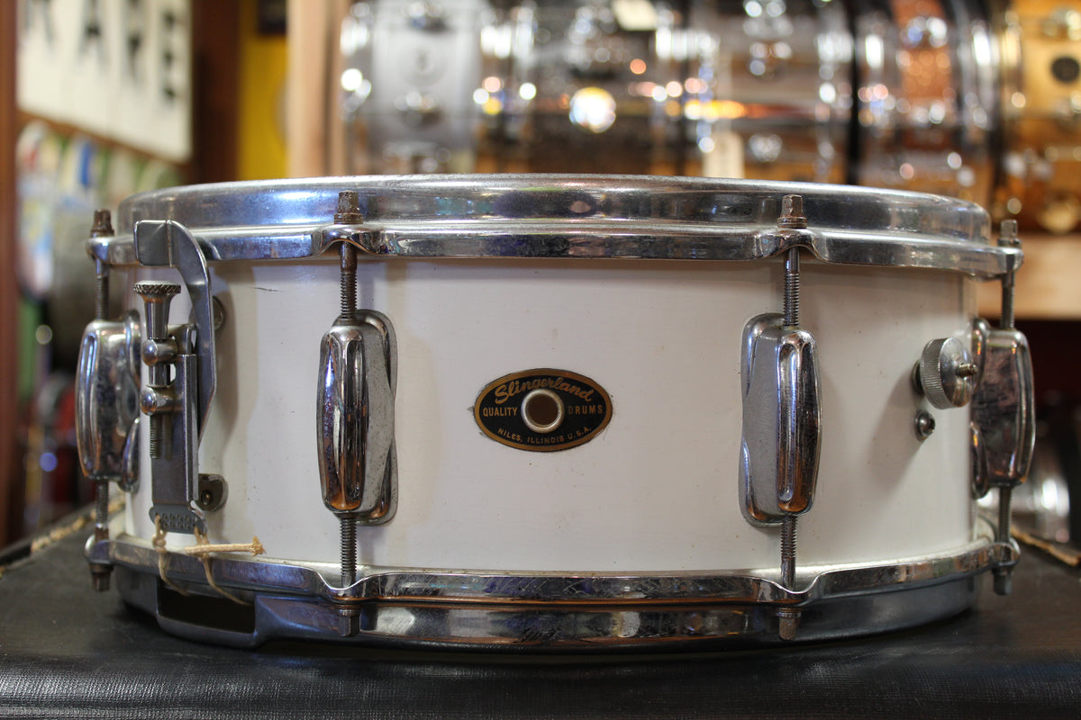 1950s/60s Slingerland Outfit in Matte White 12x22 9x13 16x16 5.5x14