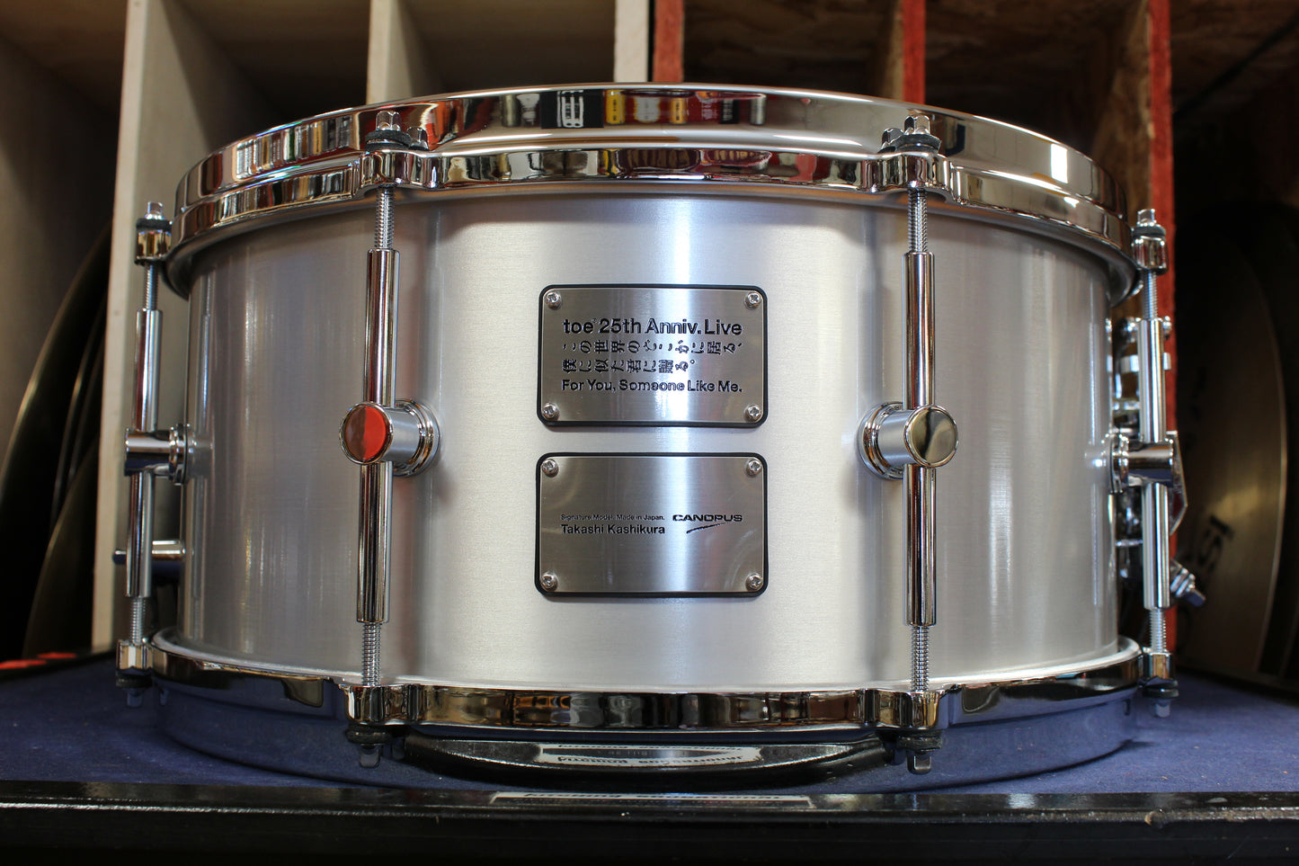 Canopus Takashi Kashikura Toe 25th Anniv. Model 6.5”X14” Aluminum Snare Drum