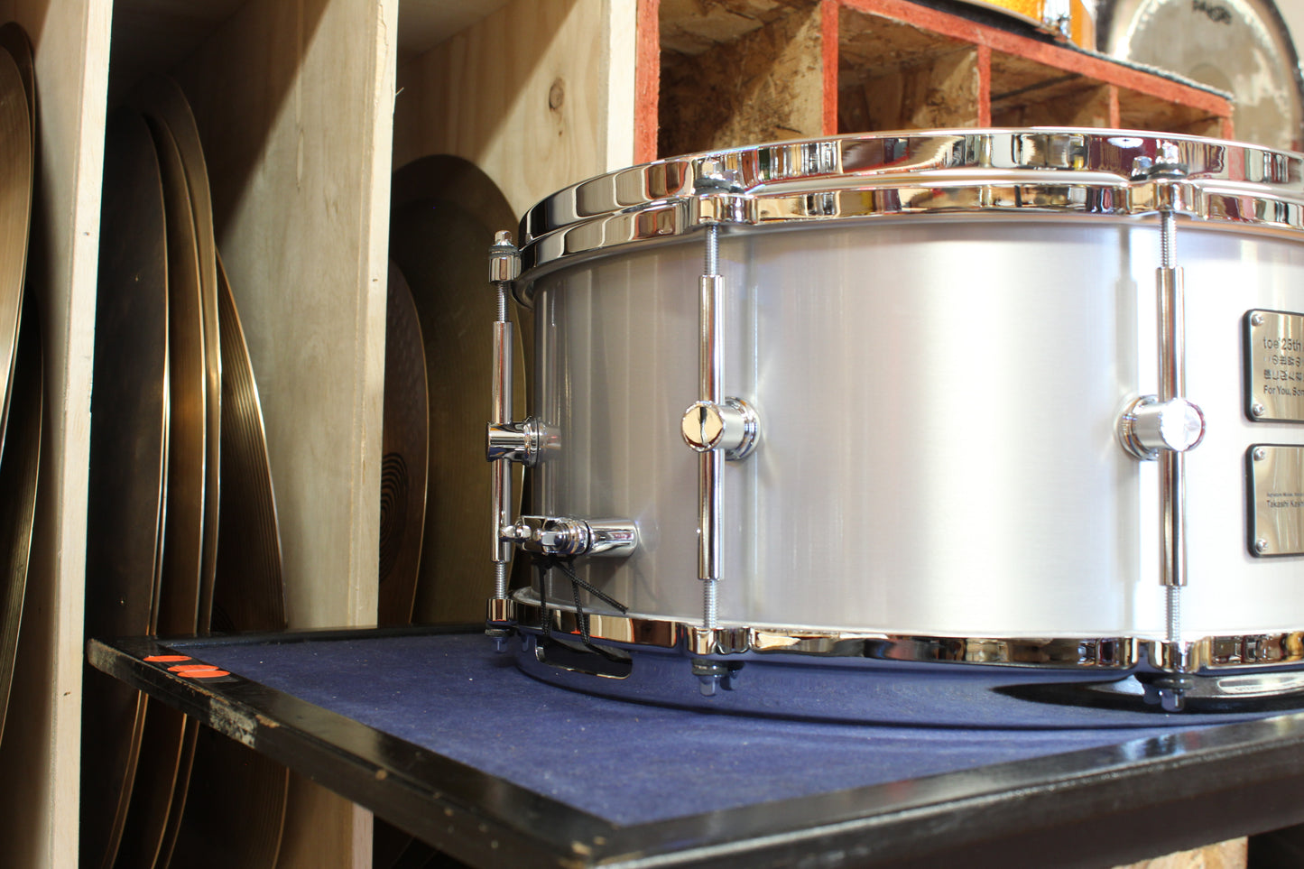 Canopus Takashi Kashikura Toe 25th Anniv. Model 6.5”X14” Aluminum Snare Drum