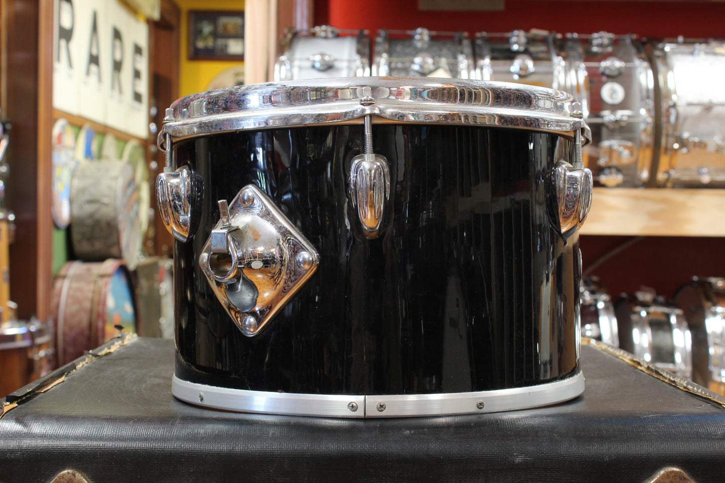 1970s Slingerland Pop Outfit In Black Beauty 14x22 8x12 9x13 14x16