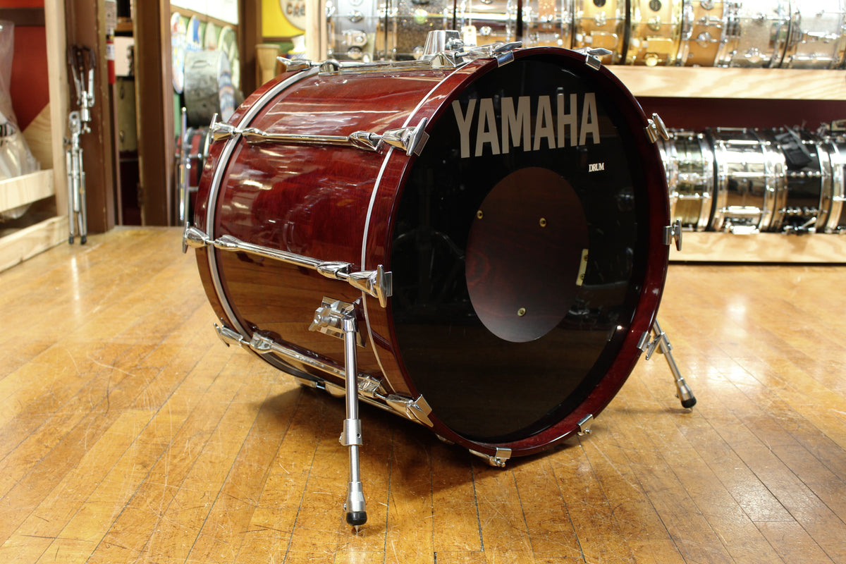 1980s Yamaha 18x22 Recording Custom Bass Drum in High Gloss Cherry