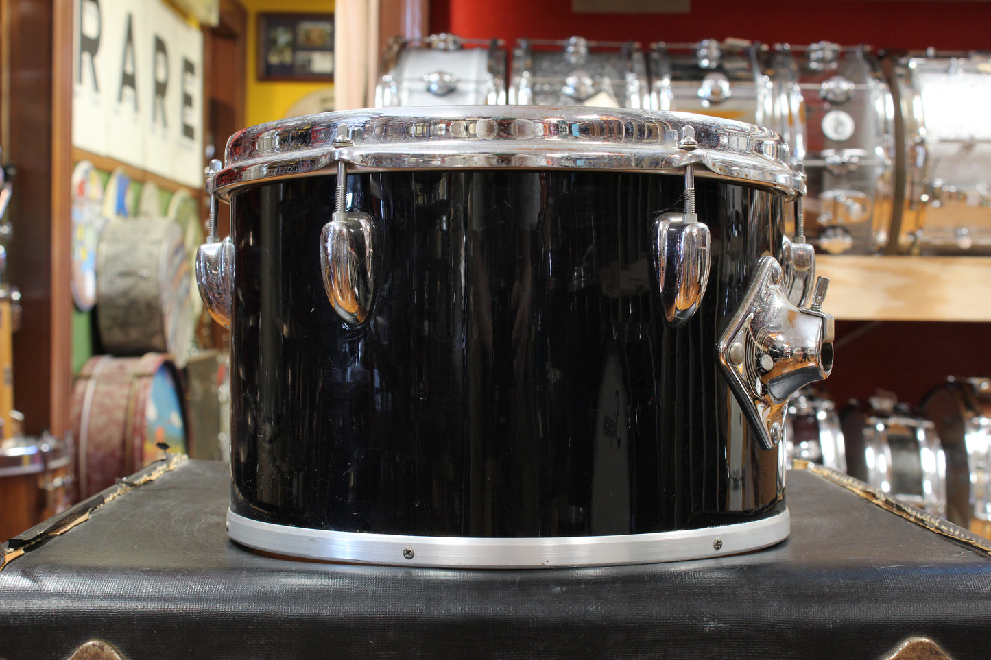 1970s Slingerland Pop Outfit In Black Beauty 14x22 8x12 9x13 14x16