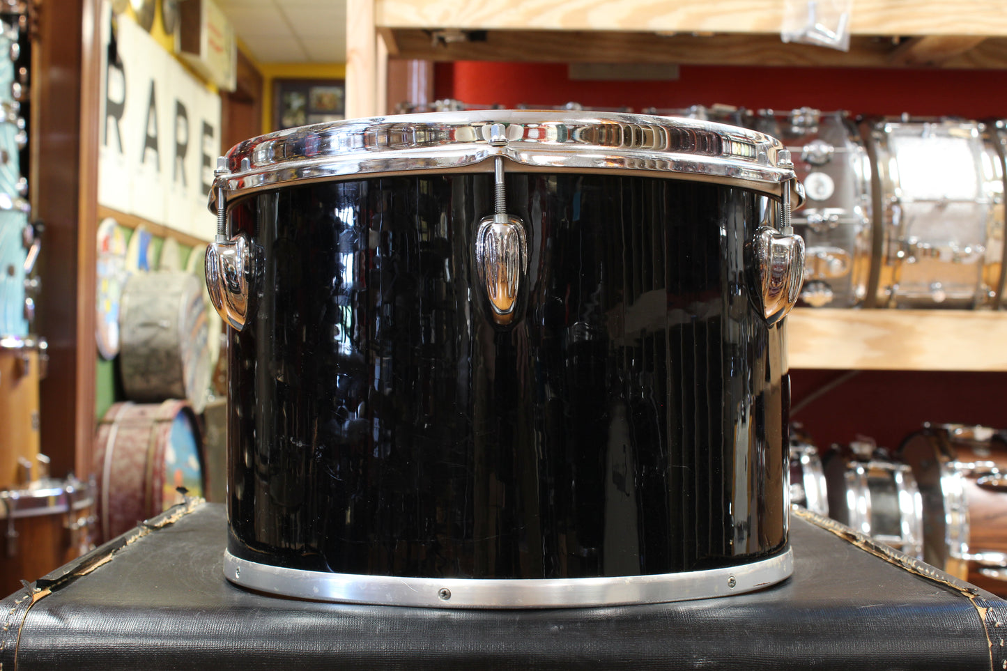 1970s Slingerland Pop Outfit In Black Beauty 14x22 8x12 9x13 14x16