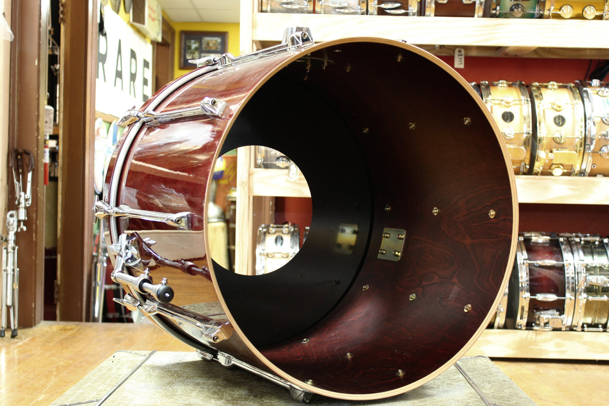 1980s Yamaha 18x22 Recording Custom Bass Drum in High Gloss Cherry