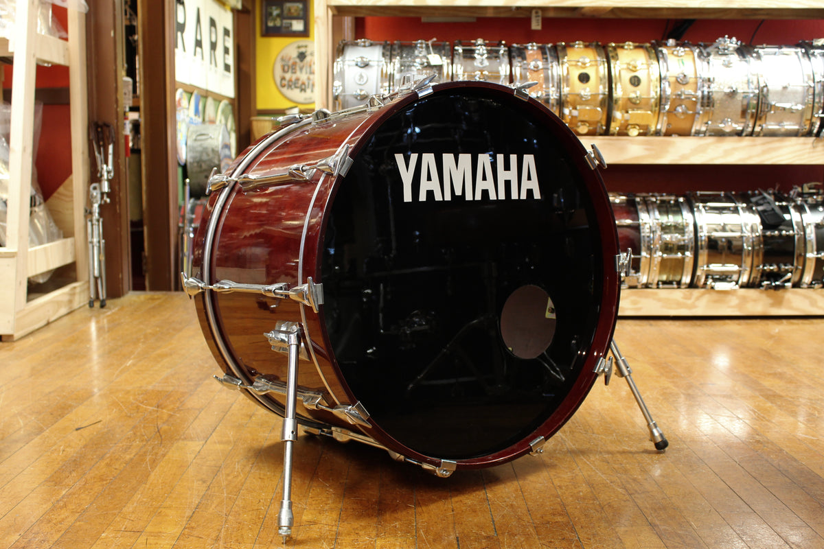 1980s Yamaha 16x24 Recording Custom Bass Drum in High Gloss Cherry