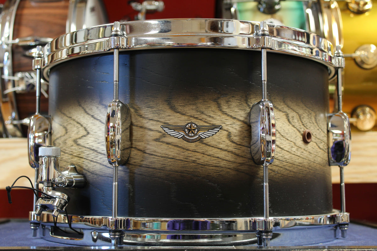Tama 8x14 Star Walnut Snare Drum in Satin Black Japanese Sen Burst