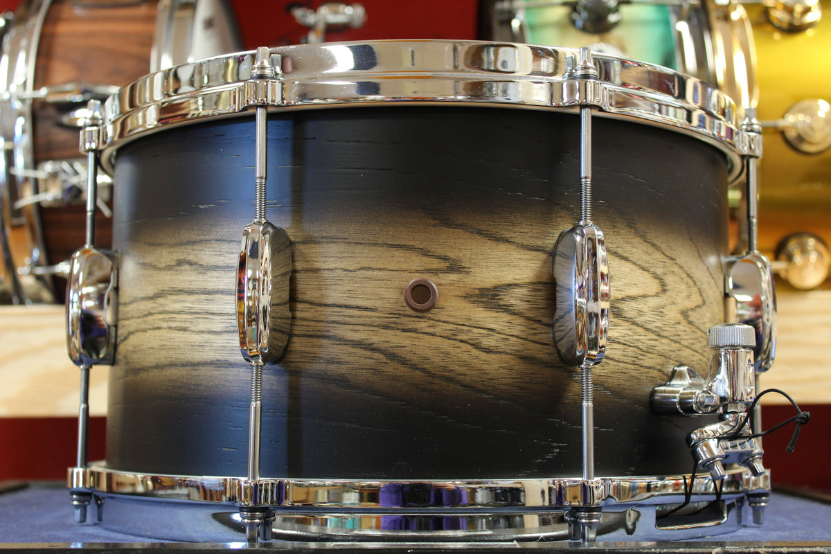 Tama 8x14 Star Walnut Snare Drum in Satin Black Japanese Sen Burst