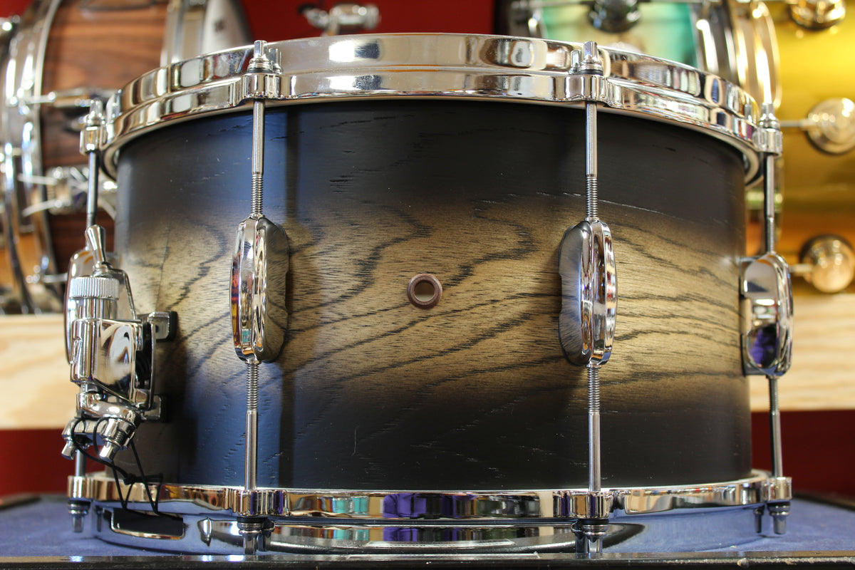 Tama 8x14 Star Walnut Snare Drum in Satin Black Japanese Sen Burst