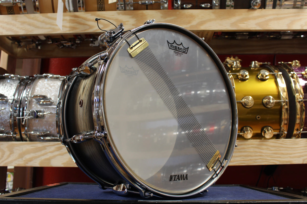 Tama 8x14 Star Walnut Snare Drum in Satin Black Japanese Sen Burst