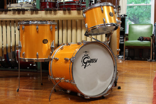 1970s Gretsch Progressive Jazz in Gold Nitron 14x18 14x14 8x12