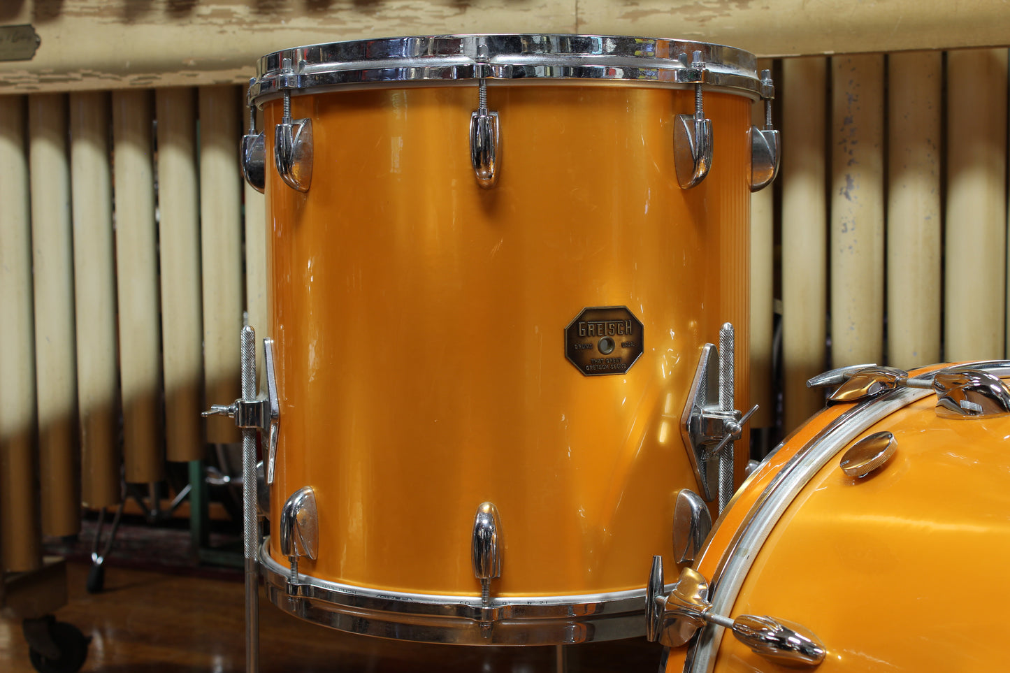 1970s Gretsch Progressive Jazz in Gold Nitron 14x18 14x14 8x12