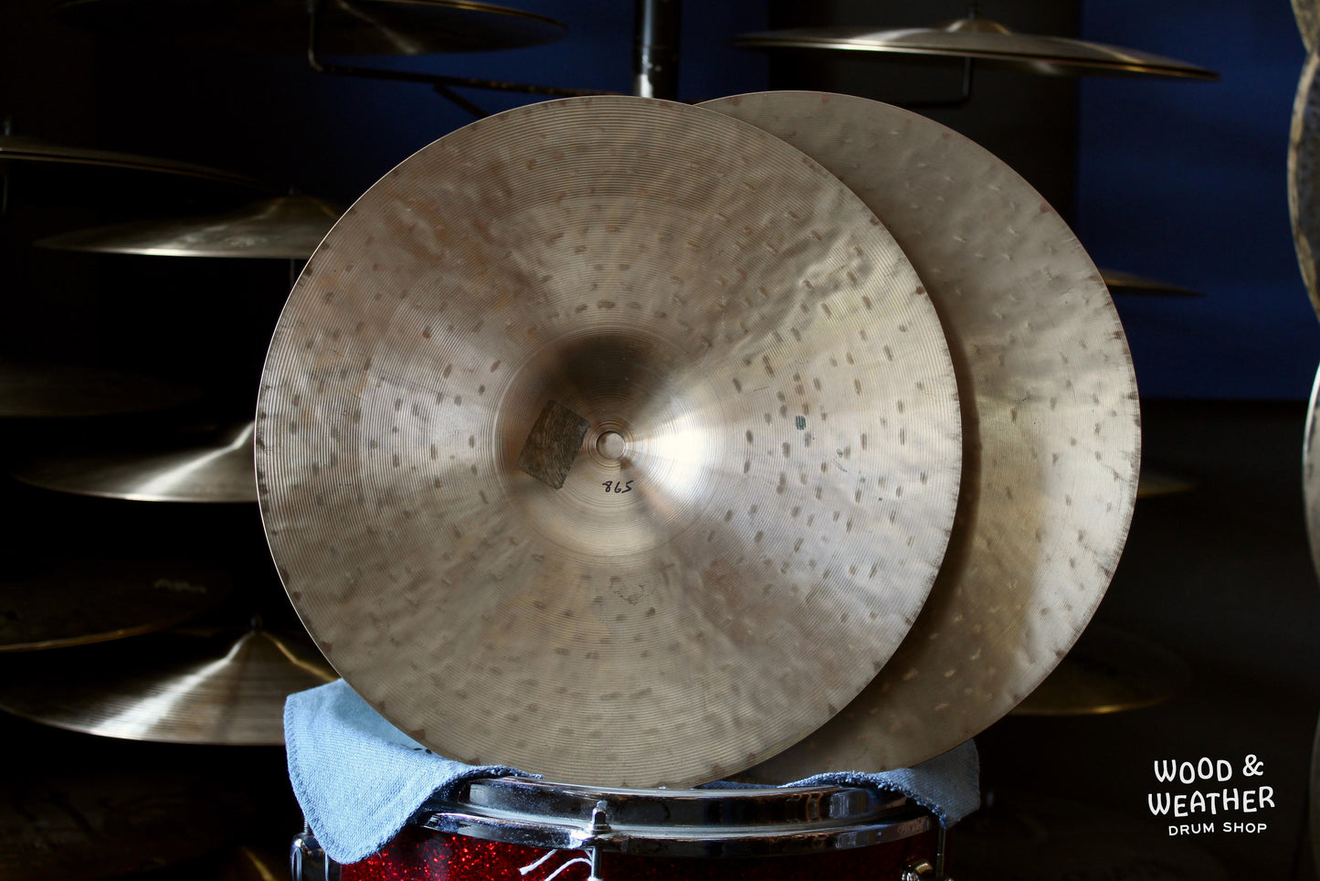 Used Zildjian 13" K Custom Dark Hi-Hat Cymbals 865/915g