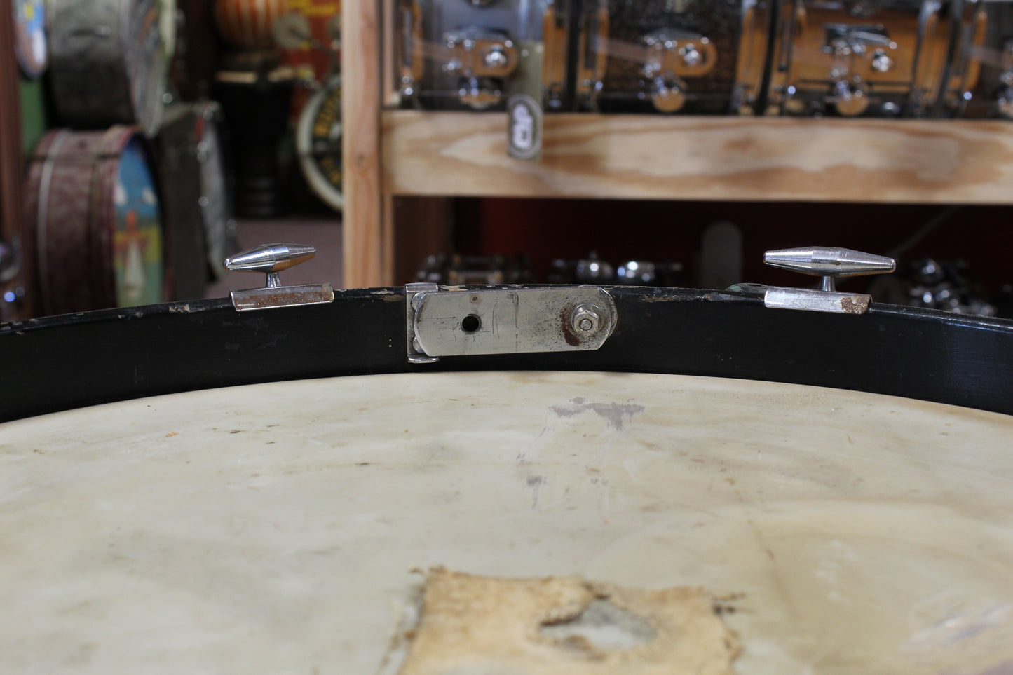 1960s Slingerland Gene Krupa Deluxe Outfit in Black Diamond Pearl 14x20 9x13 16x16
