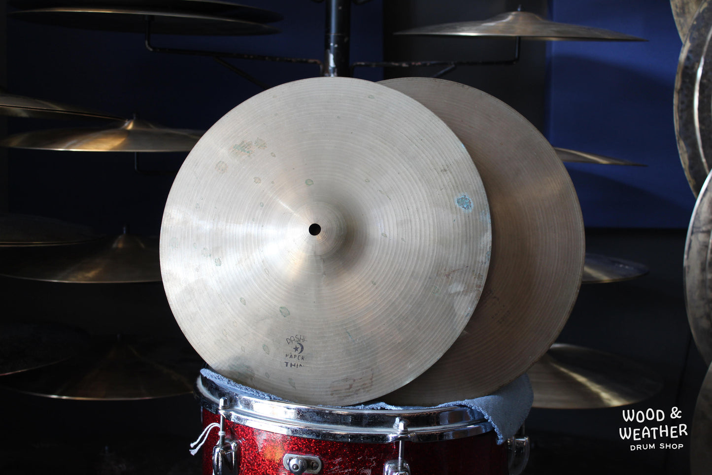 1950s Pasha 13" Paper Thin Hi-Hat Cymbals 595/610g