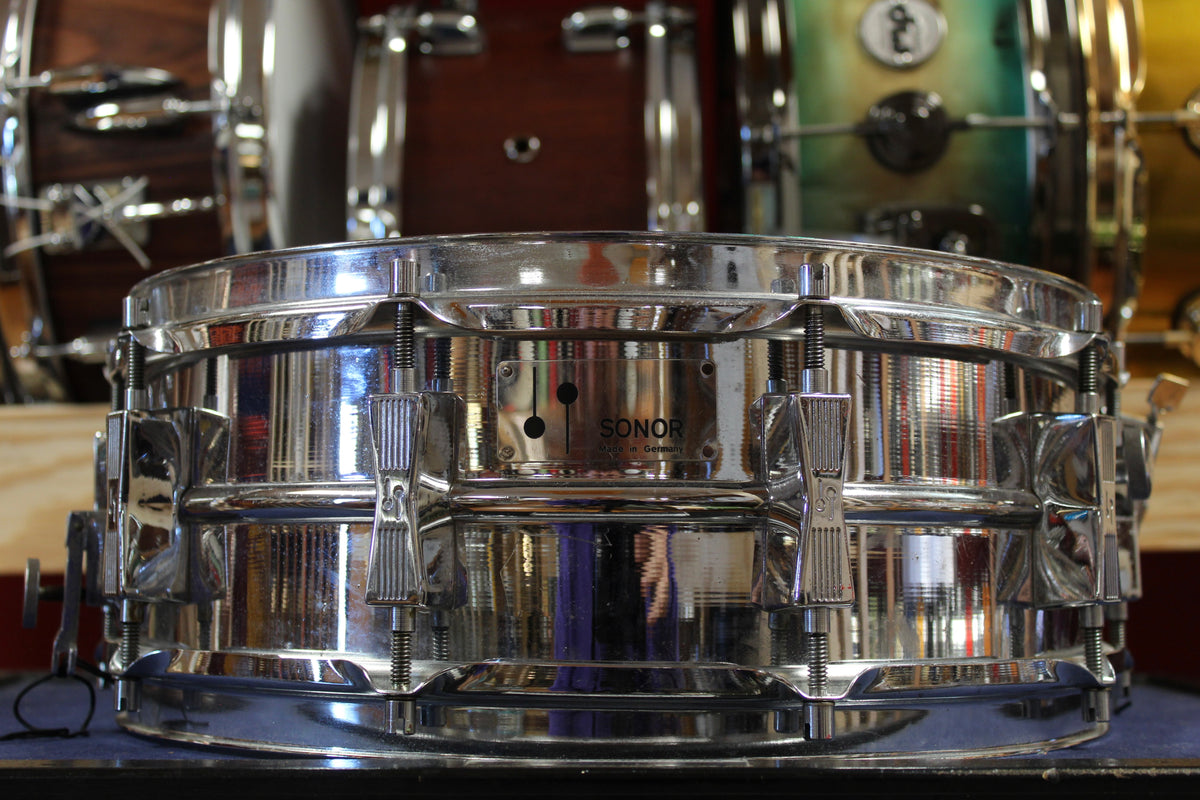 1970s Sonor 5x14 D555 Model Snare Drum in Steel