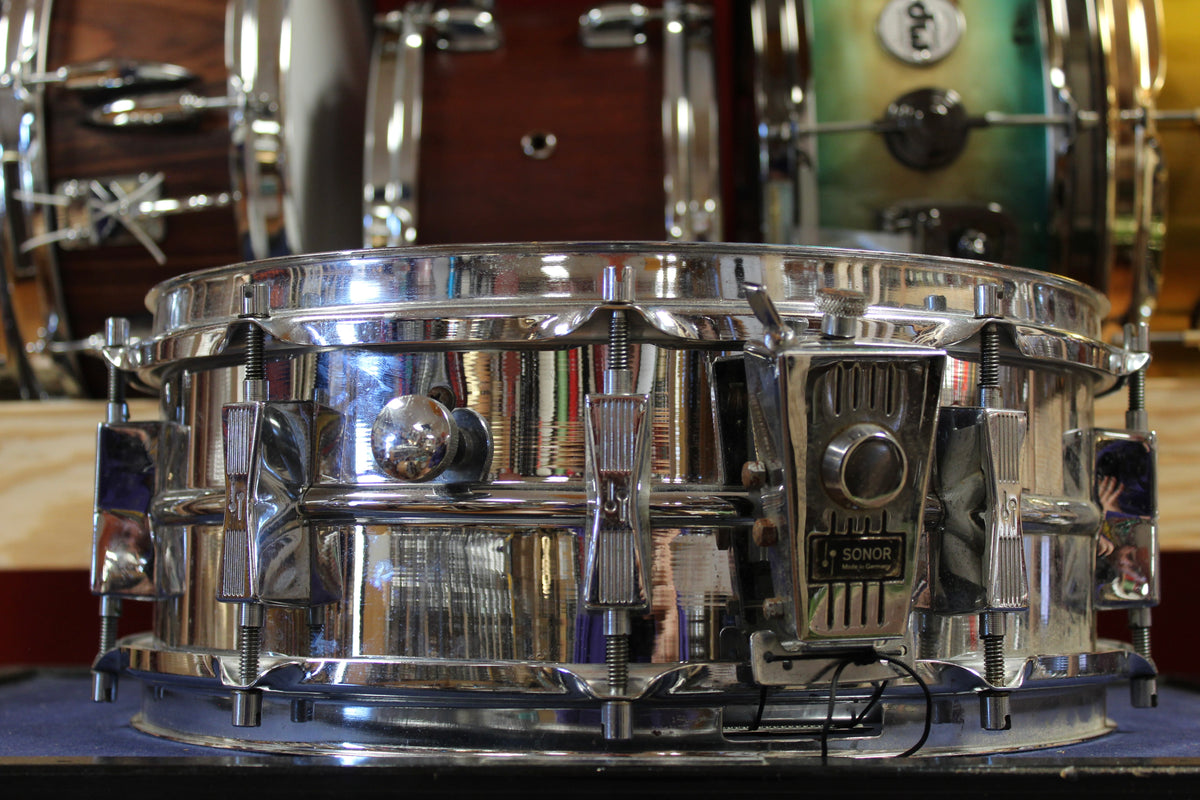 1970s Sonor 5x14 D555 Model Snare Drum in Steel