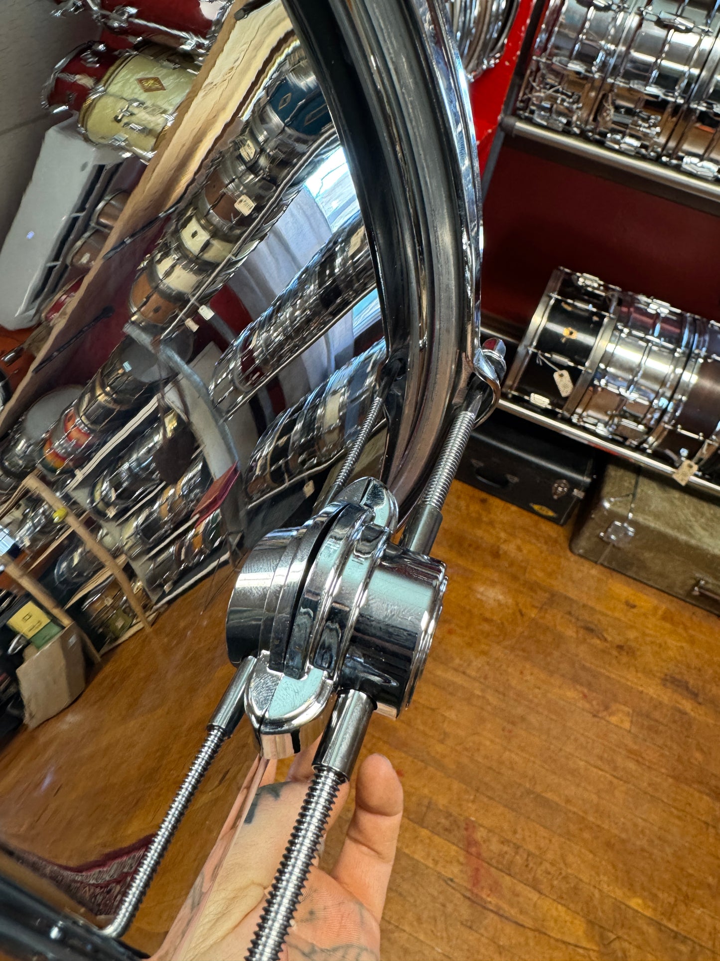 George Way 7x14 Chrome Over Brass Hollywood Snare Drum