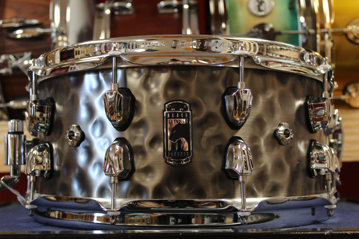 Mapex 6.5x14 Black Panther Persuader Hammered Brass Snare Drum
