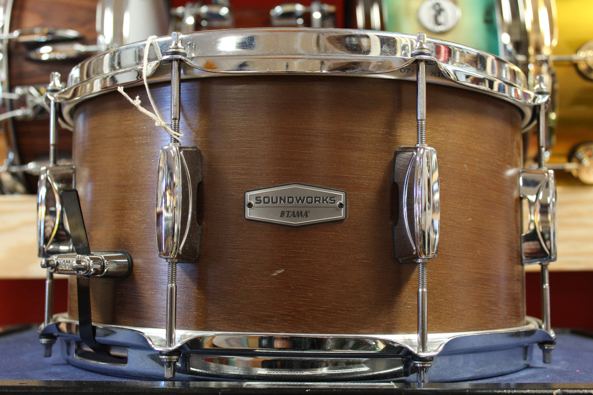 Tama 7x13 Soundworks Kapur Snare Drum in Matte Brown Kapur