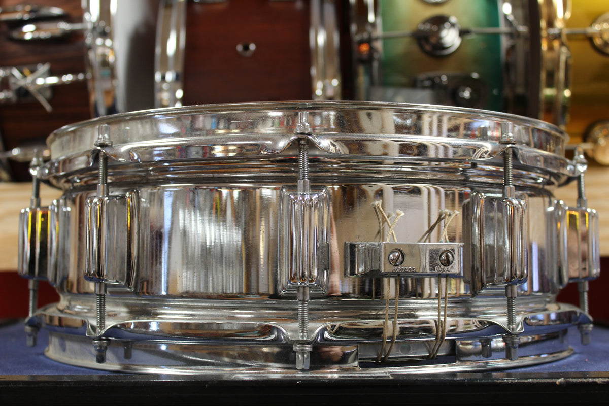1960s Rogers 5x14 Super Ten Chrome Over Steel Snare Drum