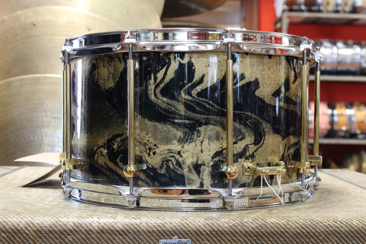 2024 Noble & Cooley SS Maple 8"x14" in Black & Gold Galaxy Lacquer