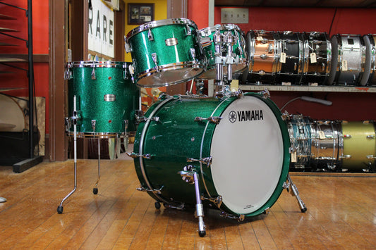 Yamaha Absolute Hybrid Maple 4-piece Shell Pack 20/14/12/10 - Jade Green Sparkle