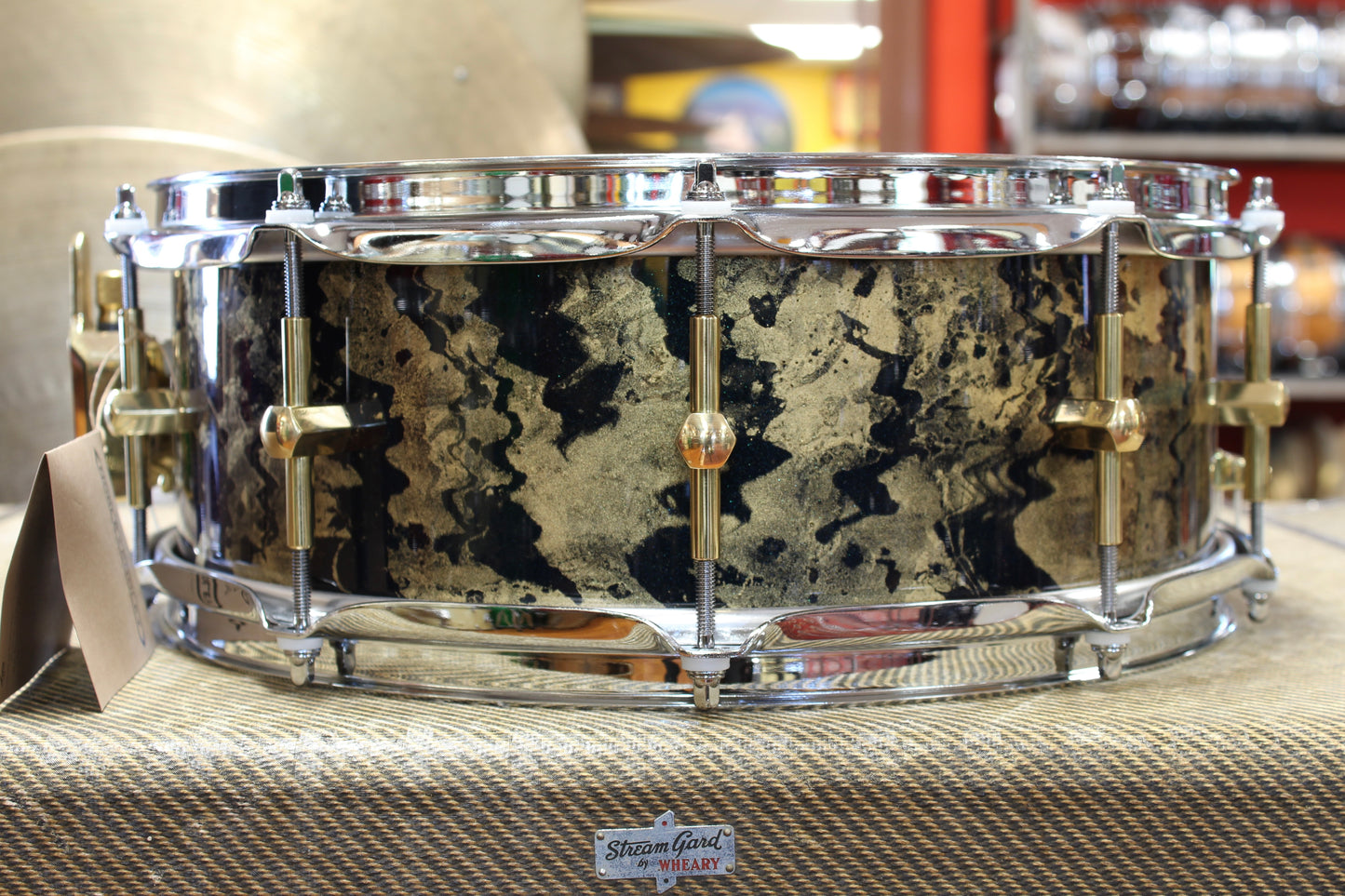 2024 Noble & Cooley SS Maple 5"x14" in Black & Gold Galaxy Lacquer