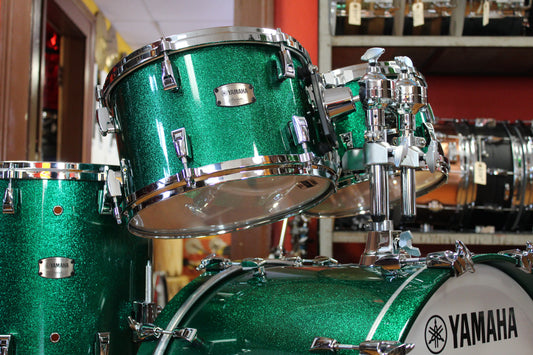Yamaha Absolute Hybrid Maple 4-piece Shell Pack 20/14/12/10 - Jade Green Sparkle