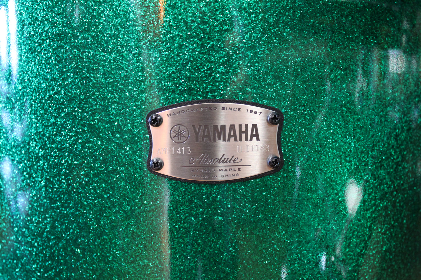 Yamaha Absolute Hybrid Maple 4-piece Shell Pack 20/14/12/10 - Jade Green Sparkle