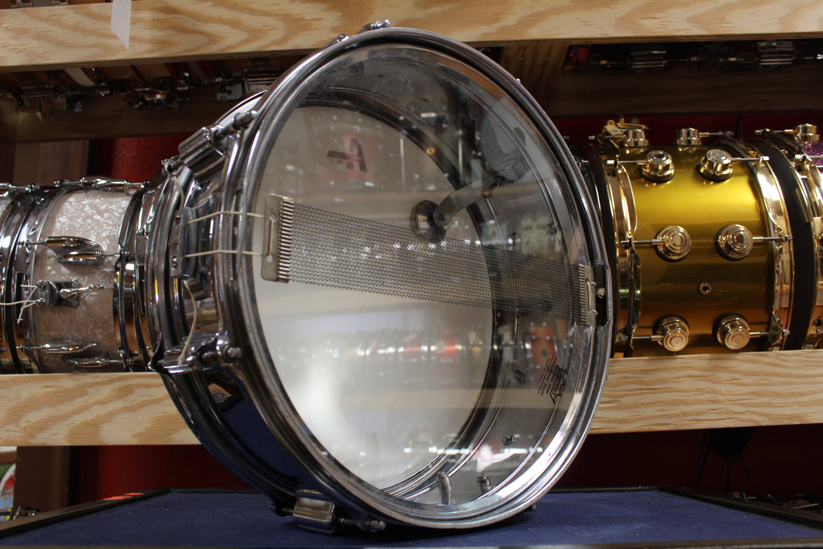 1960s Rogers 5x14 Chrome Over Brass Powertone Snare Drum