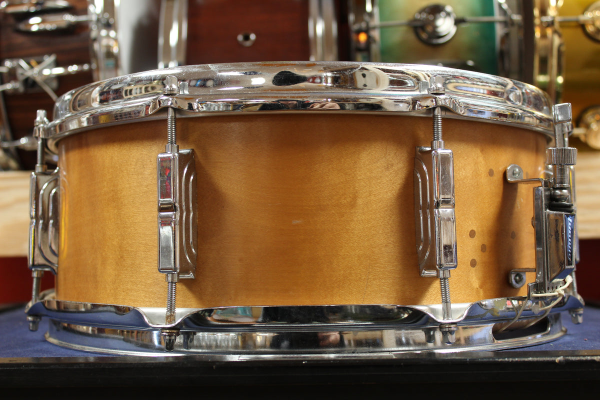 1960s Leedy 5.5x14 Snare Drum in Natural Finish