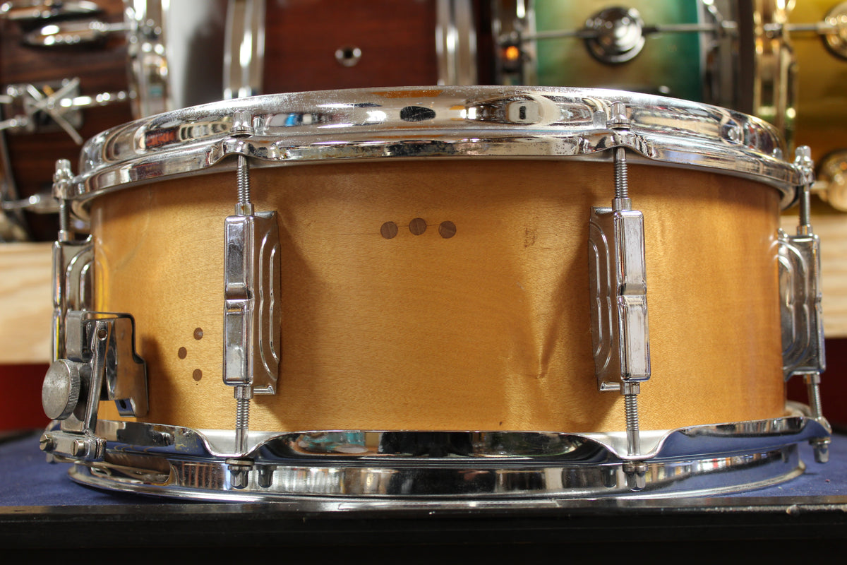1960s Leedy 5.5x14 Snare Drum in Natural Finish