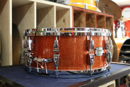 Yamaha 14x6 Absolute Hybrid Maple Snare Drum - Orange Sparkle