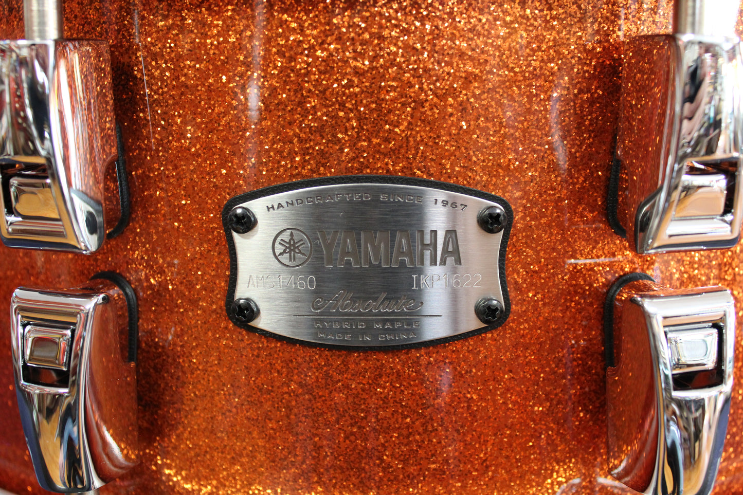 Yamaha 14x6 Absolute Hybrid Maple Snare Drum - Orange Sparkle