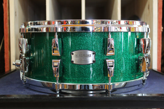 Yamaha 14x6 Absolute Hybrid Maple Snare Drum - Jade Green Sparkle