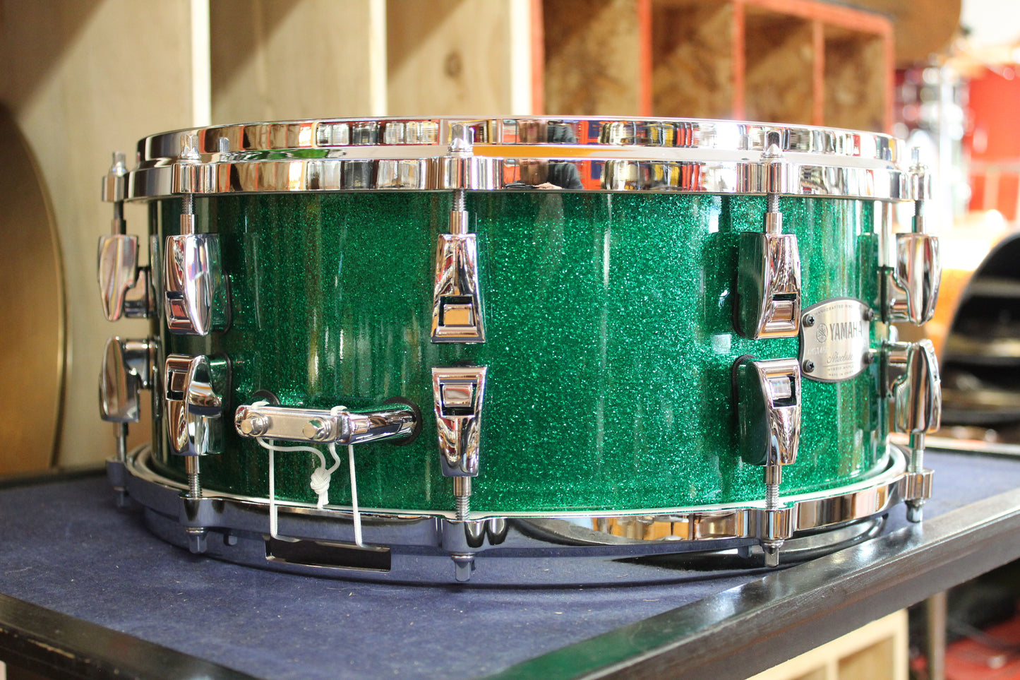 Yamaha 14x6 Absolute Hybrid Maple Snare Drum - Jade Green Sparkle