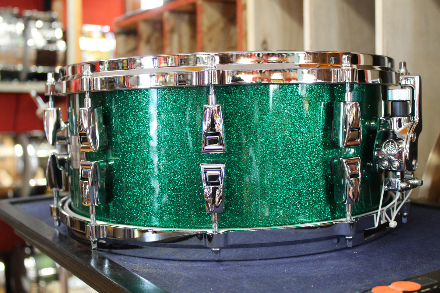 Yamaha 14x6 Absolute Hybrid Maple Snare Drum - Jade Green Sparkle
