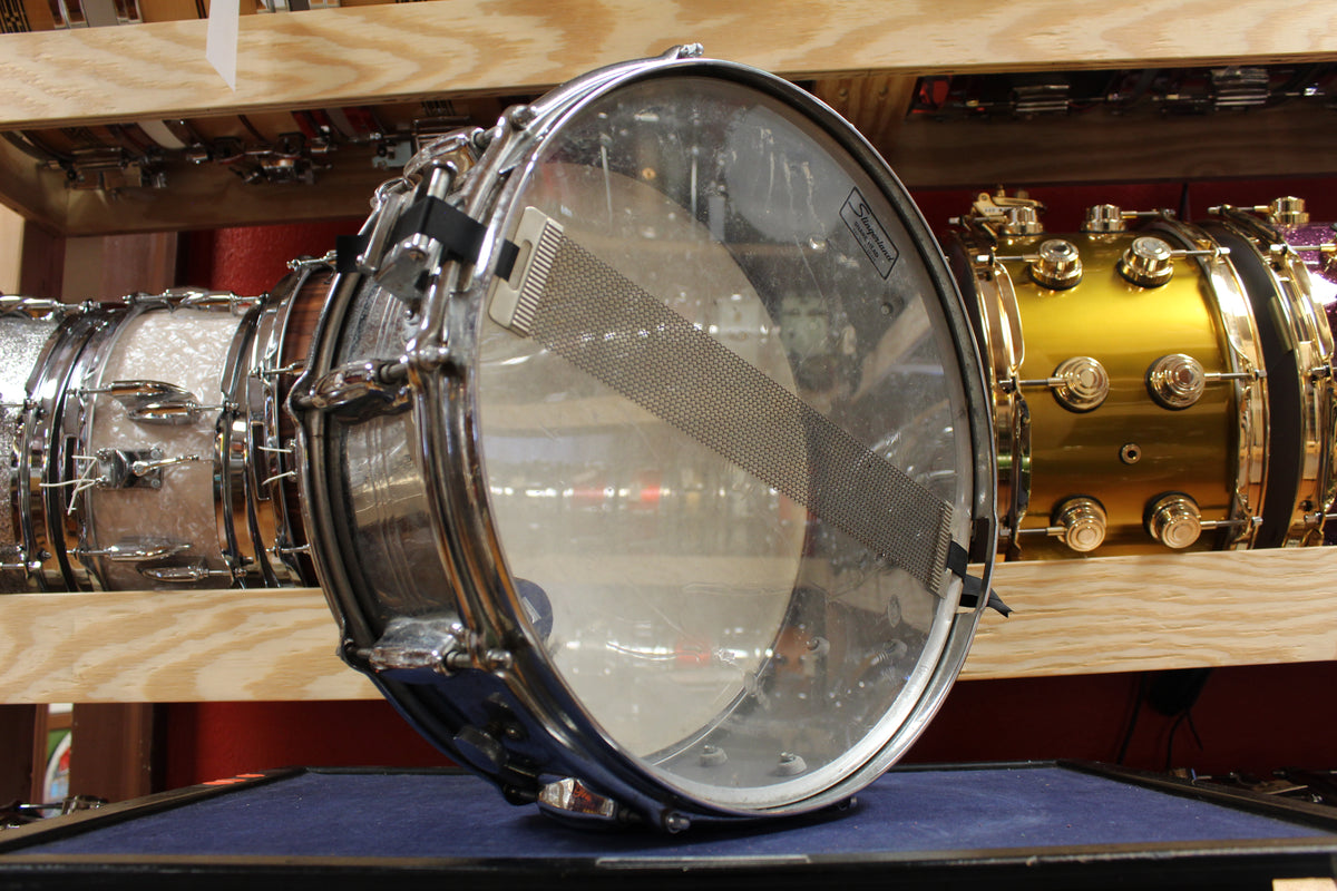 1970s Slingerland 5x14 Chrome Over Brass Gene Krupa Sound King Snare Drum