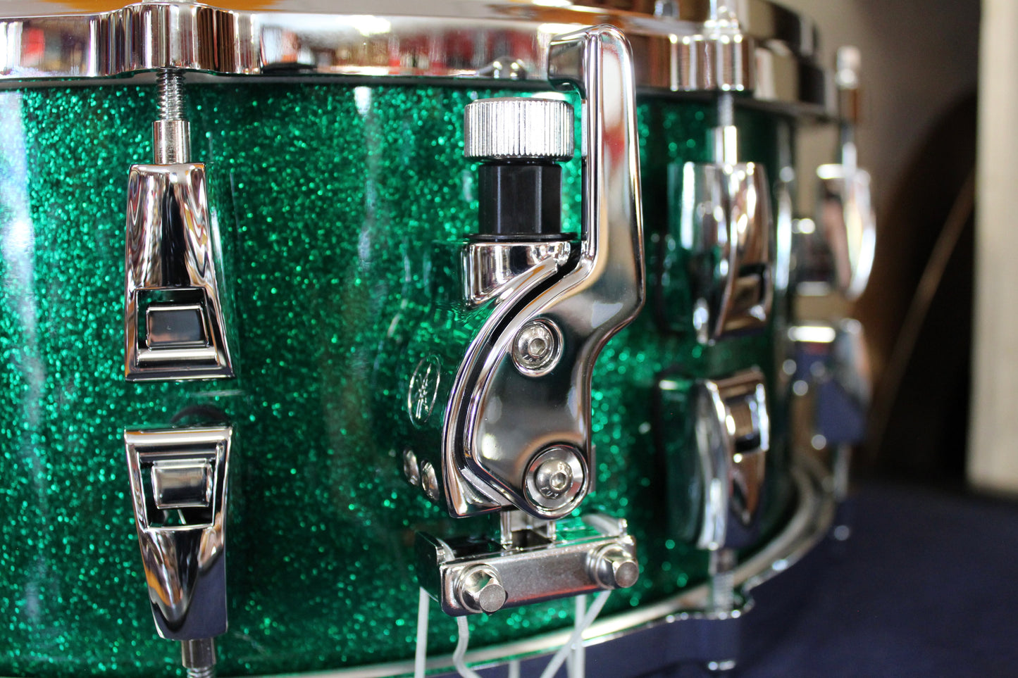 Yamaha 14x6 Absolute Hybrid Maple Snare Drum - Jade Green Sparkle