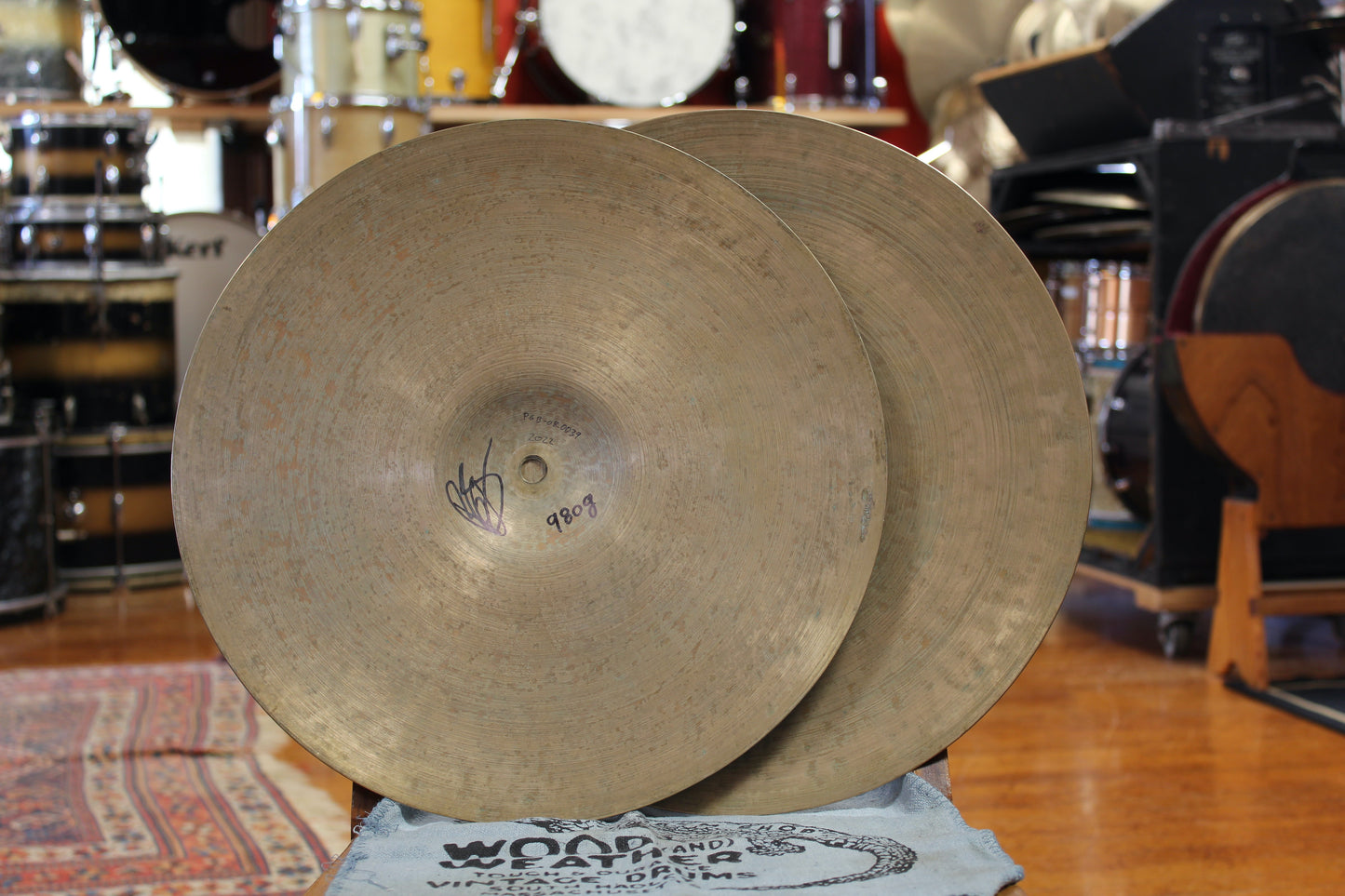PGB 15" Old. K Style Hi-Hats 980/1140g - Used