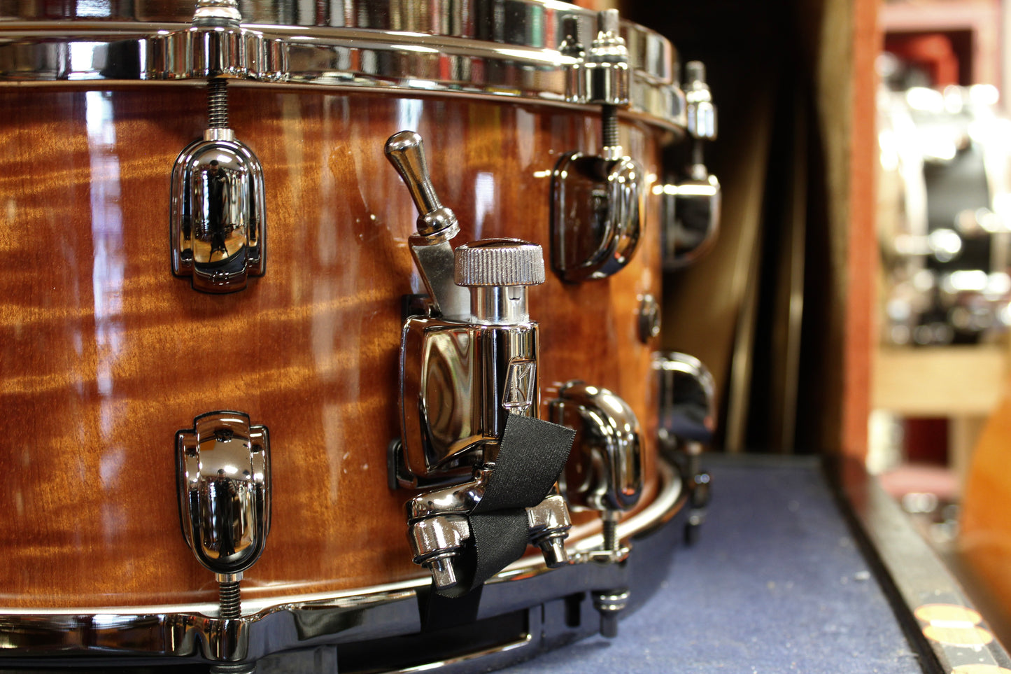 Tama Starclassic Bubinga  14"x6.5" Snare Drum Figured Gloss African Cherry