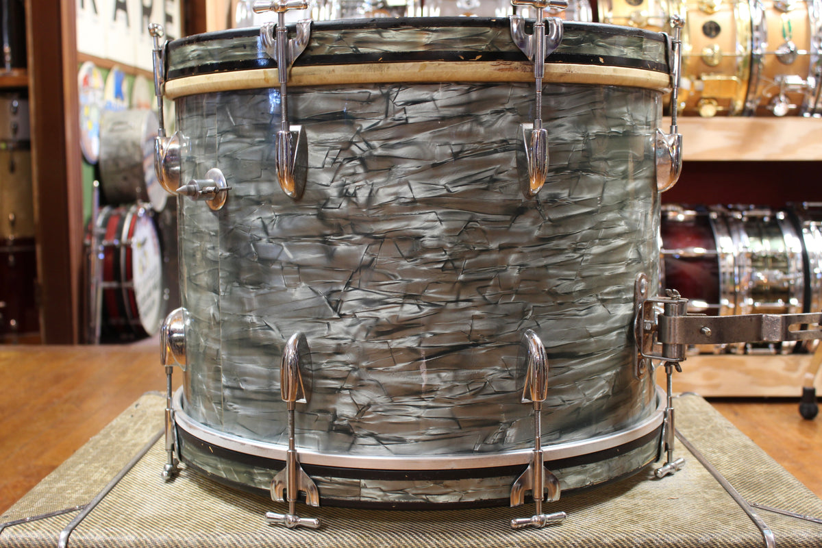1950s Gretsch Progressive Jazz Outfit in Midnight Blue Pearl 14x20 8x12 16x16